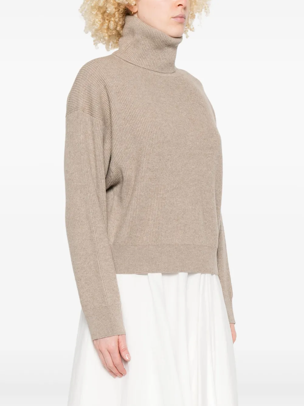 Brunello Cucinelli Trui van scheerwol Beige