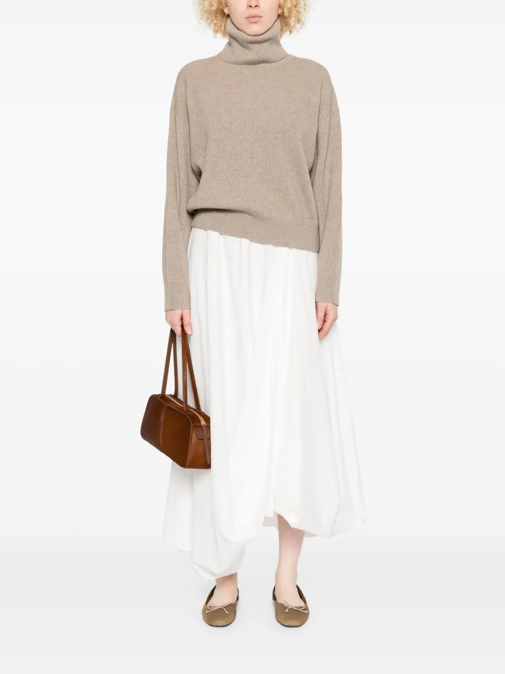 Brunello Cucinelli Trui van scheerwol Beige
