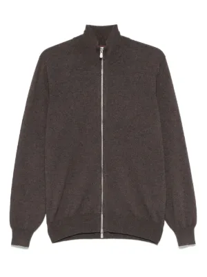 Zegna ハイネック ジップカーディガン | グレー | FARFETCH JP
