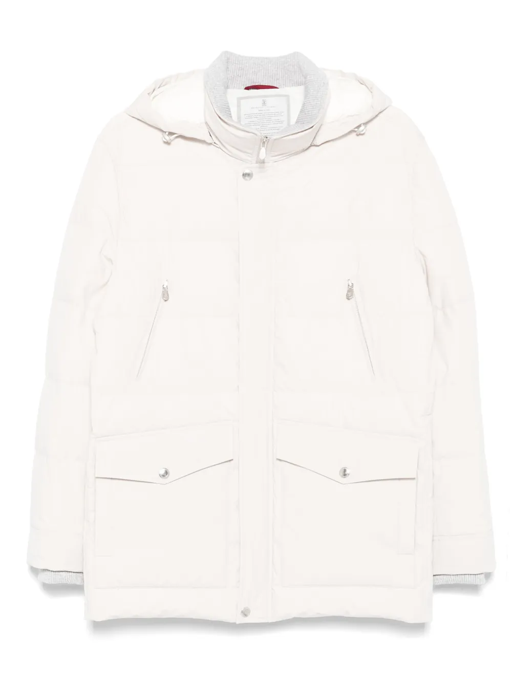 Brunello Cucinelli hooded puffer jacket | Neutrals | Image 1