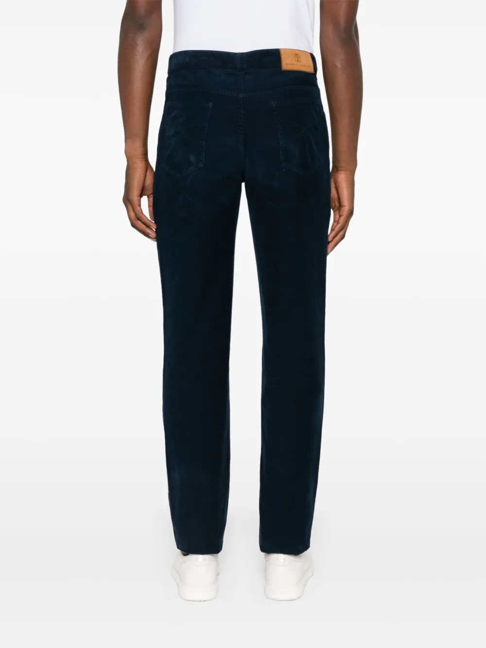 Brunello Cucinelli Ribfluwelen broek Blauw