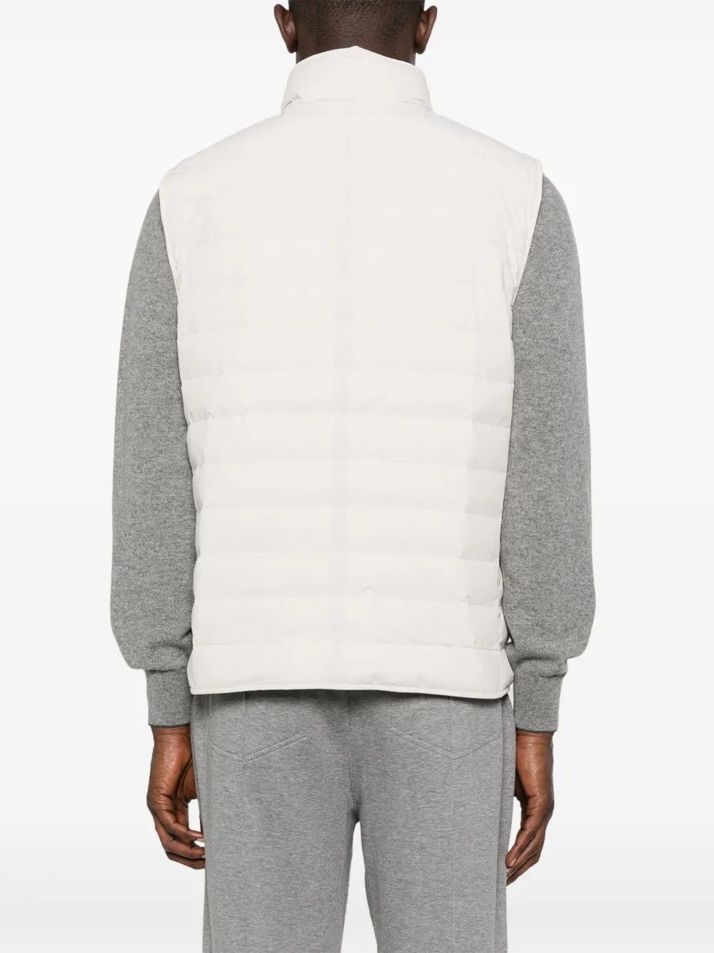 Brunello Cucinelli high-neck waistcoat Grijs