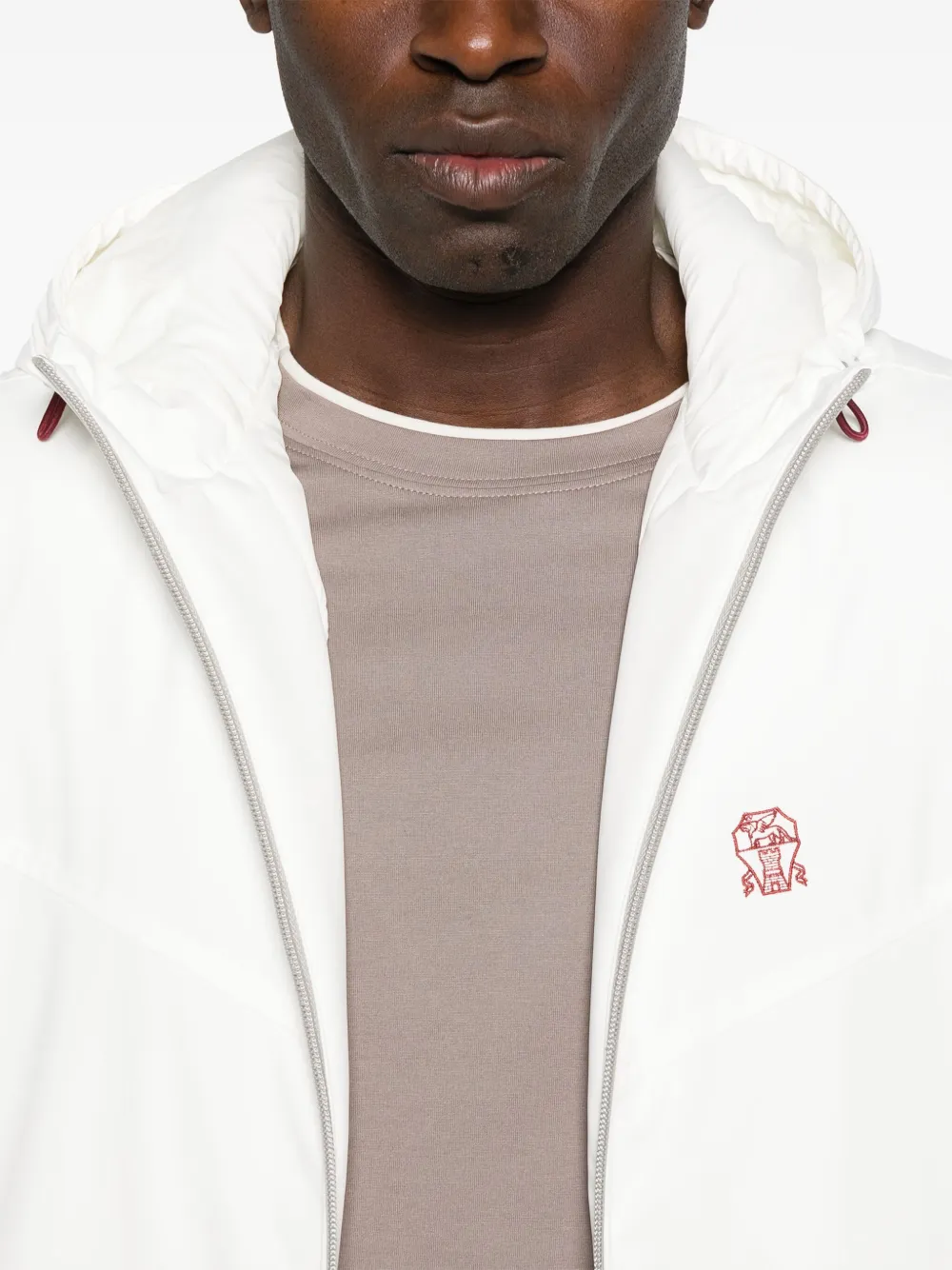 Brunello Cucinelli hooded waistcoat Wit