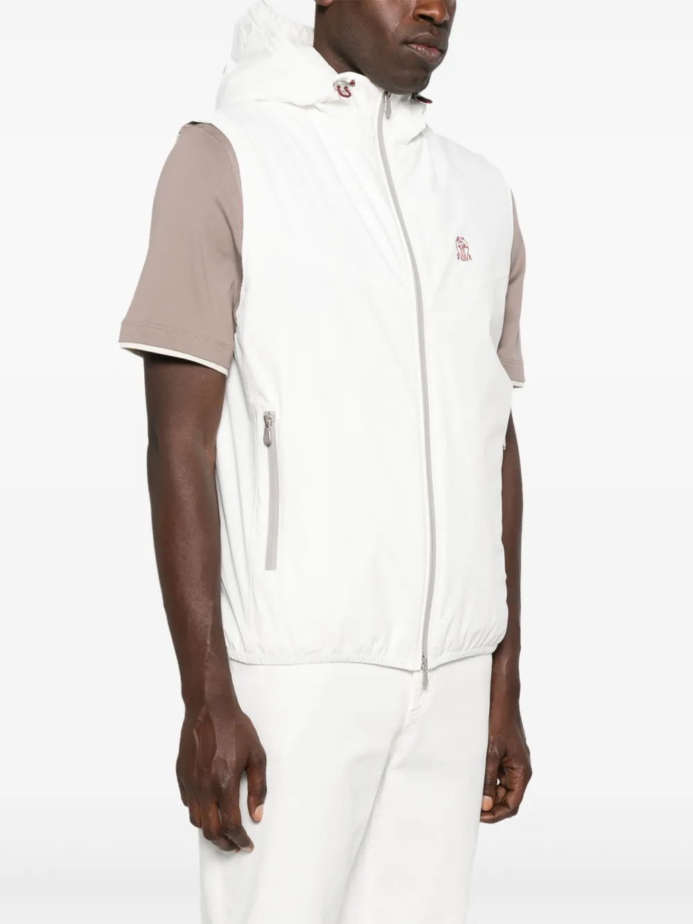 Brunello Cucinelli hooded waistcoat Wit