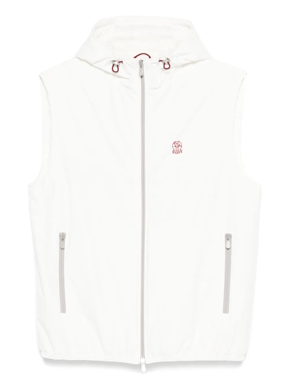 Brunello Cucinelli hooded waistcoat | White | Image 1