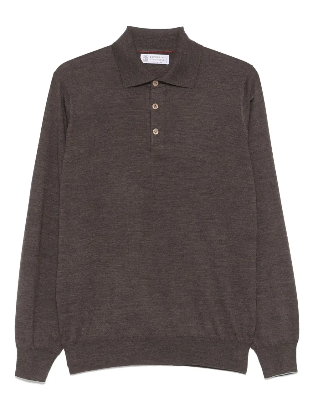 Brunello Cucinelli Poloshirt van scheerwol-blend Bruin