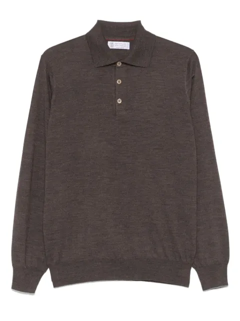 Brunello Cucinelli virgin wool-blend polo shirt