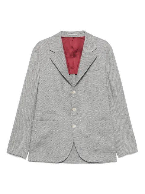 Brunello Cucinelli blazer de tejido fino de canalé