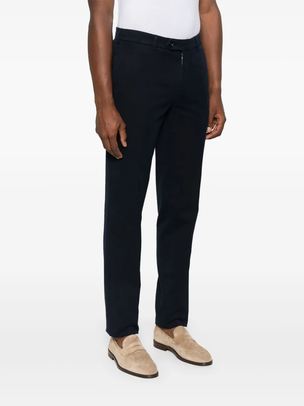 Brunello Cucinelli Katoenen chino Blauw