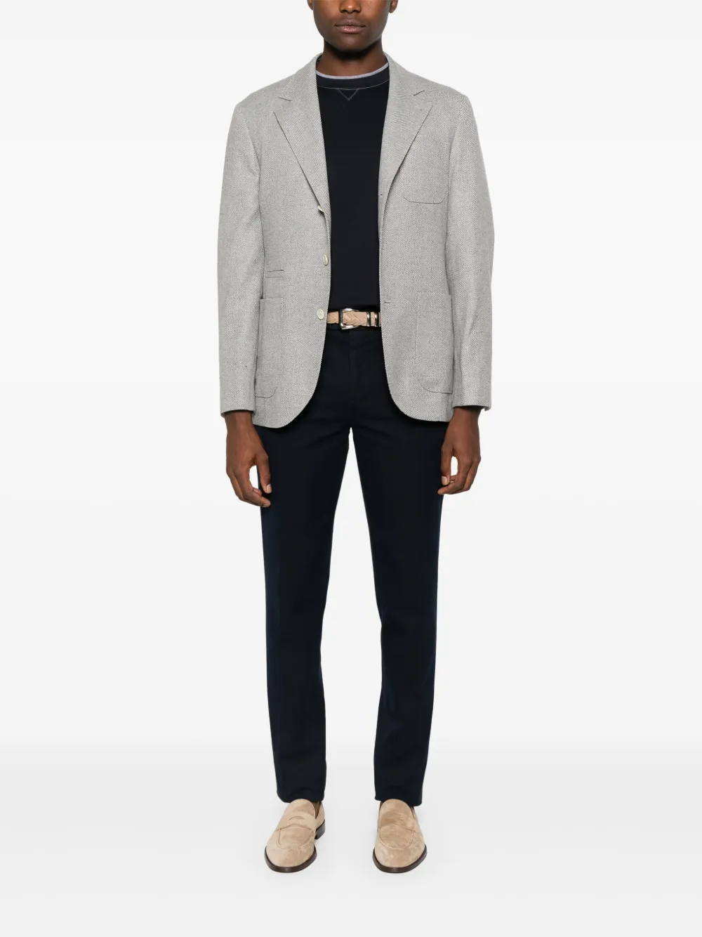 Brunello Cucinelli cotton chino trousers - Blauw