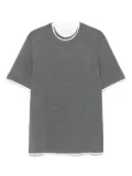 Brunello Cucinelli silk-blend T-shirt - Grey