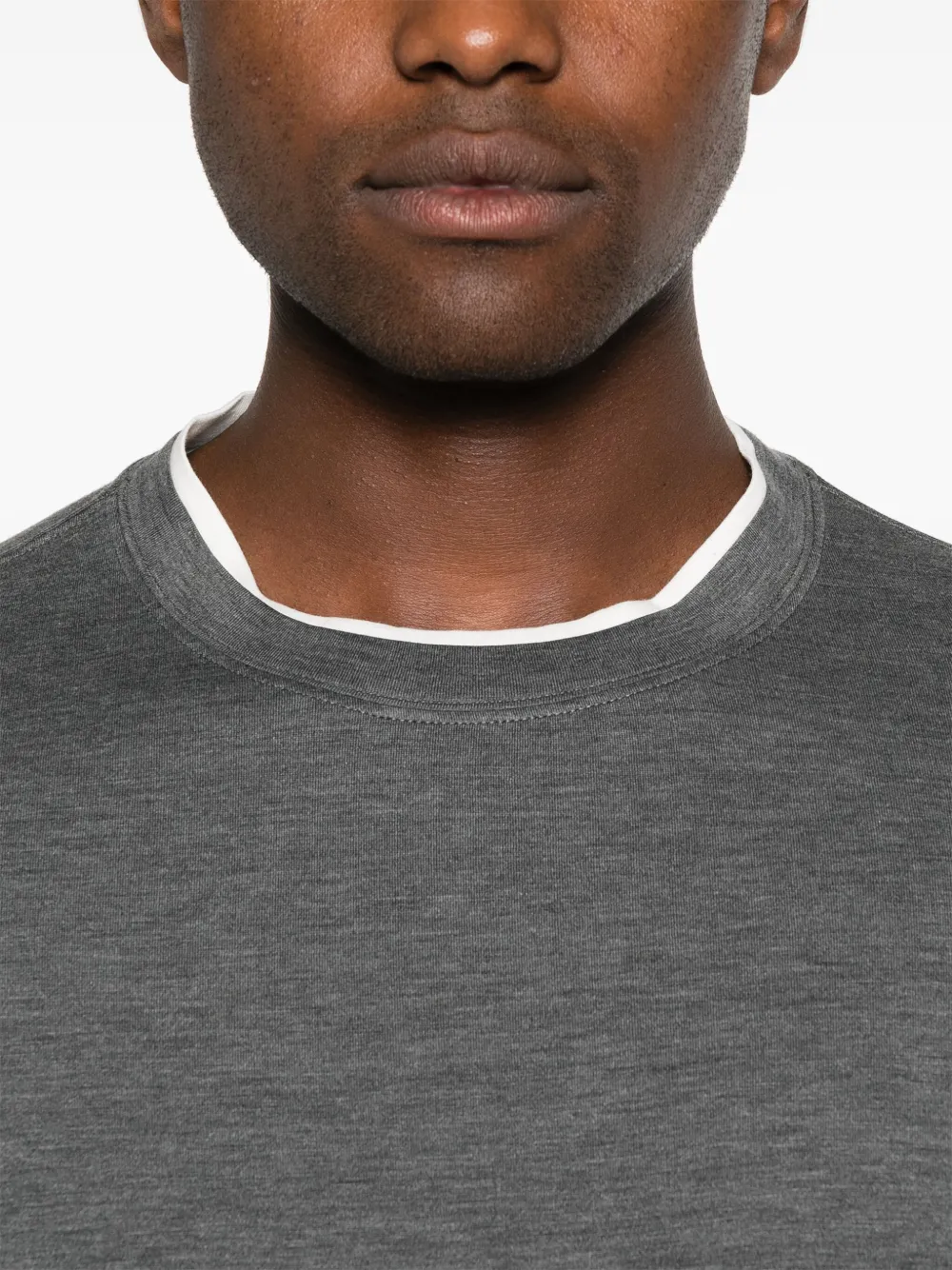 Brunello Cucinelli T-shirt van zijdemix Grijs