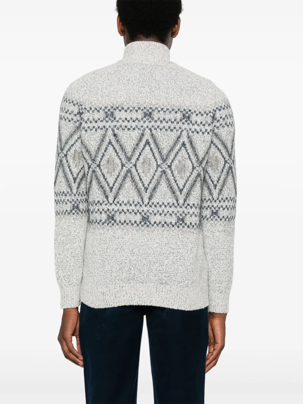 Brunello Cucinelli Vest met intarsia-patroon Wit