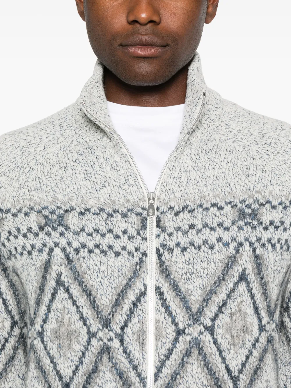 Brunello Cucinelli Vest met intarsia-patroon Wit