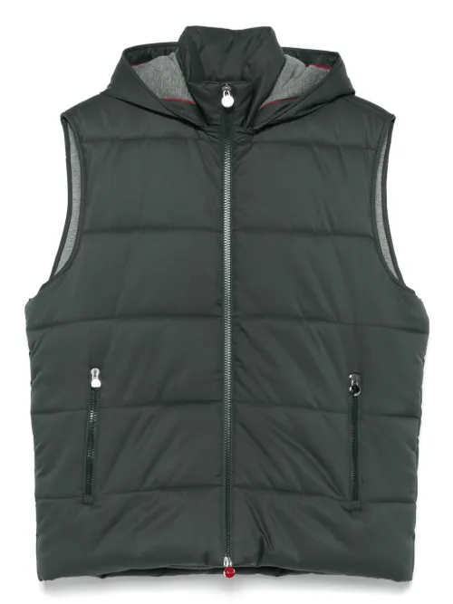 Kiton gilet à capuche - Vert - Kiton - Modalova