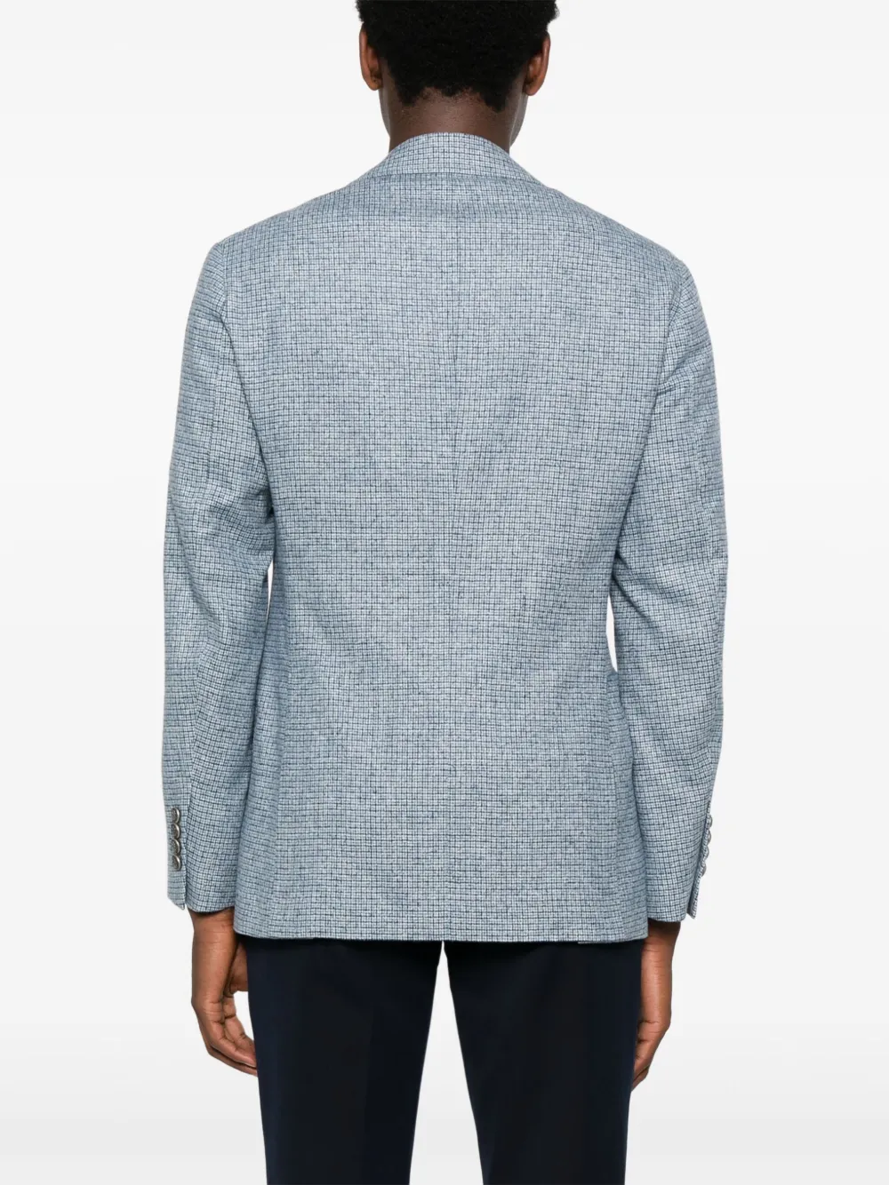 Brunello Cucinelli Geruite blazer Blauw