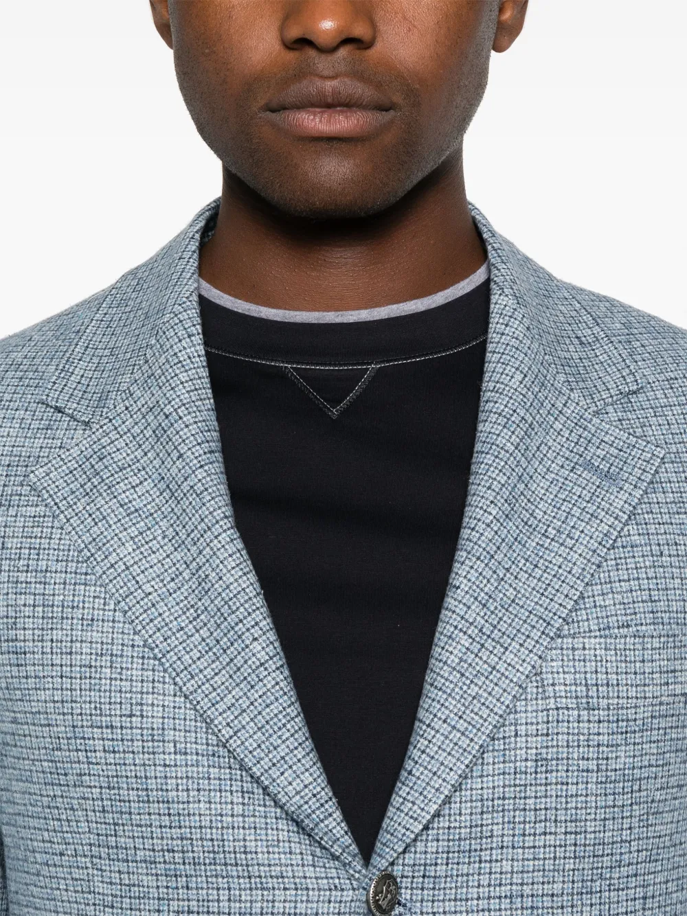 Brunello Cucinelli Geruite blazer Blauw