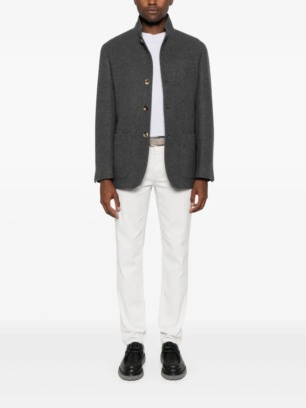 Brunello Cucinelli mélange-effect T-shirt - Grijs
