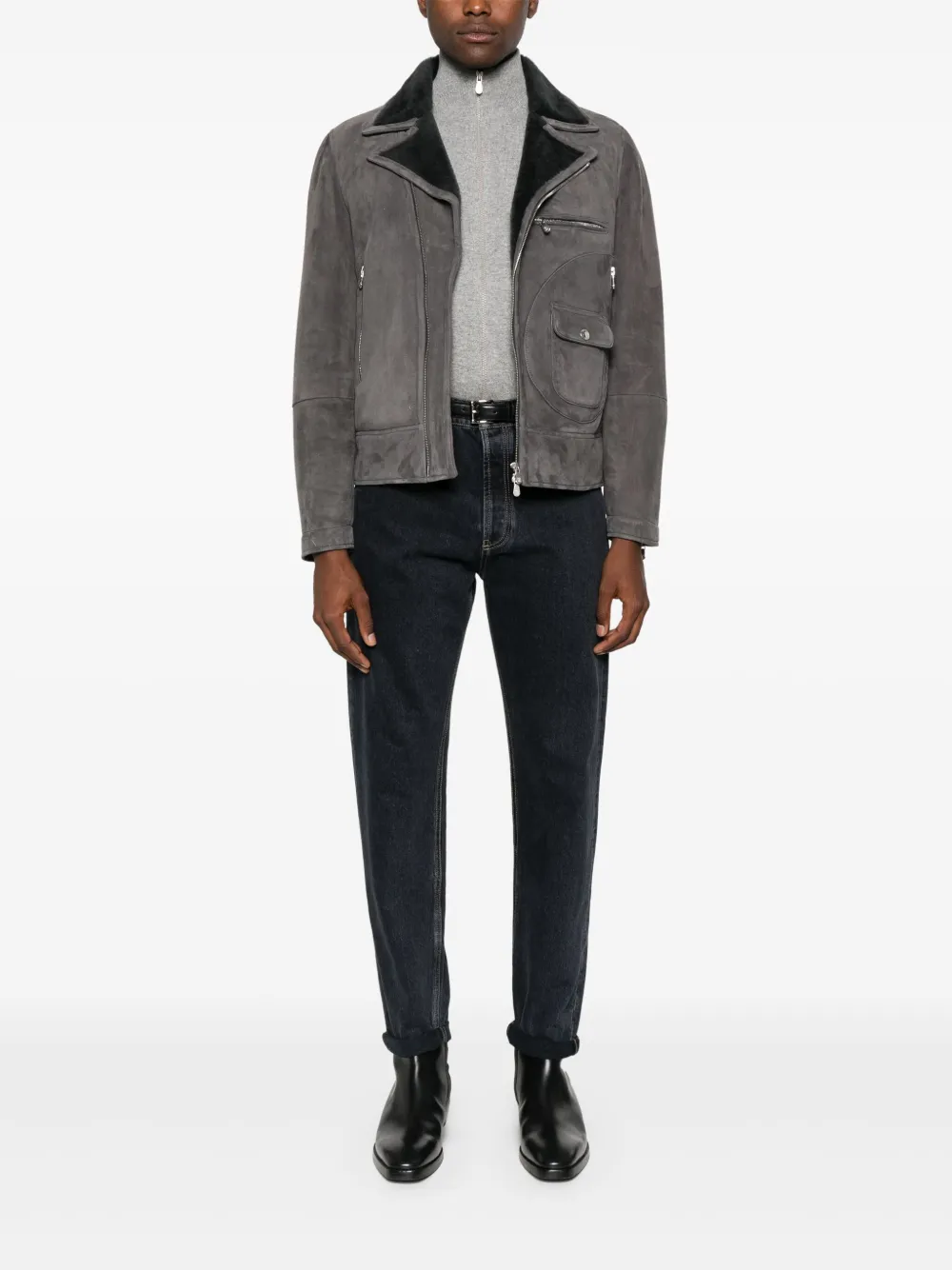 Brunello Cucinelli suede biker jacket | Biker Jackets | Image 2