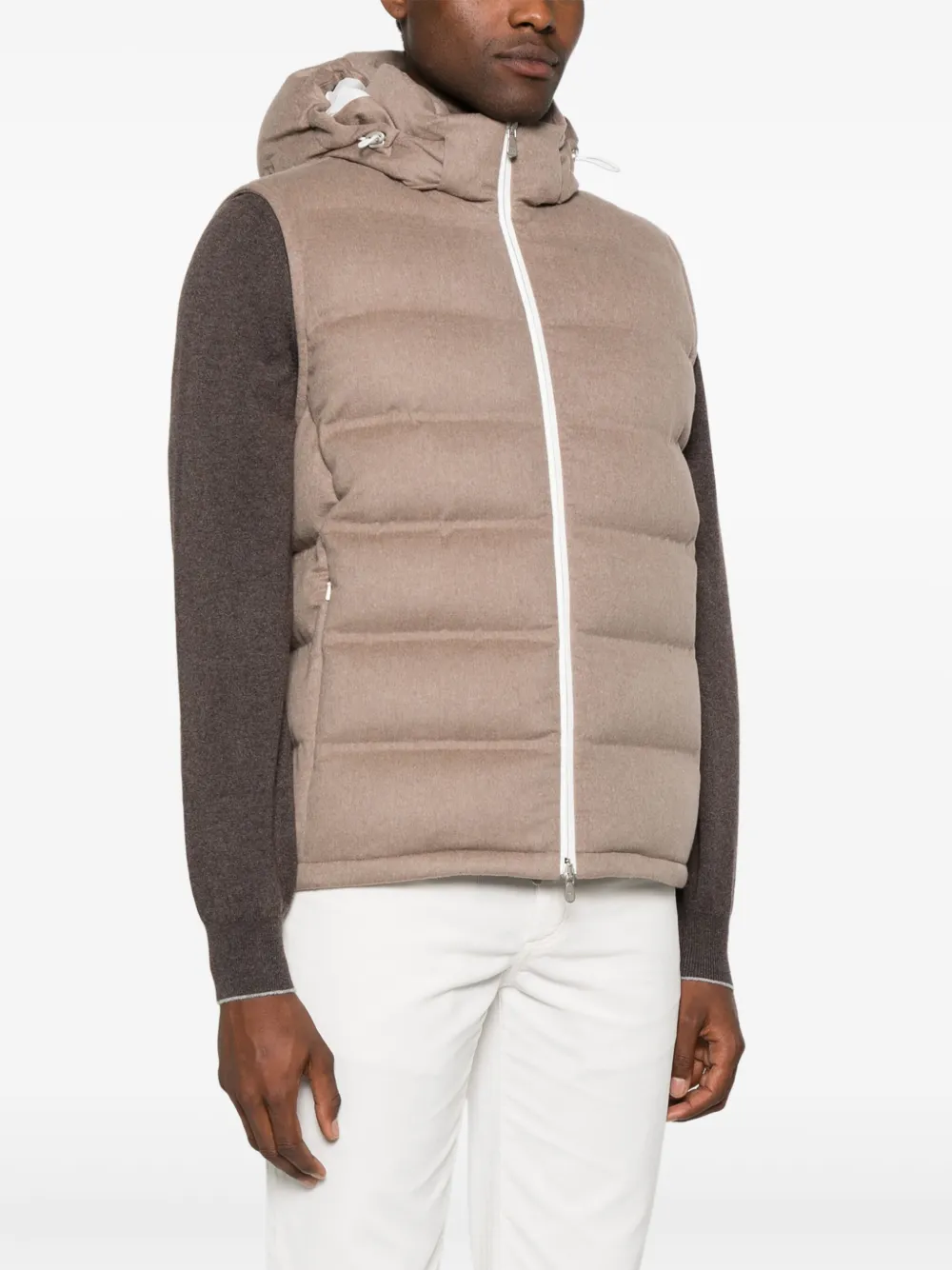 Brunello Cucinelli Gewatteerde bodywarmer Bruin