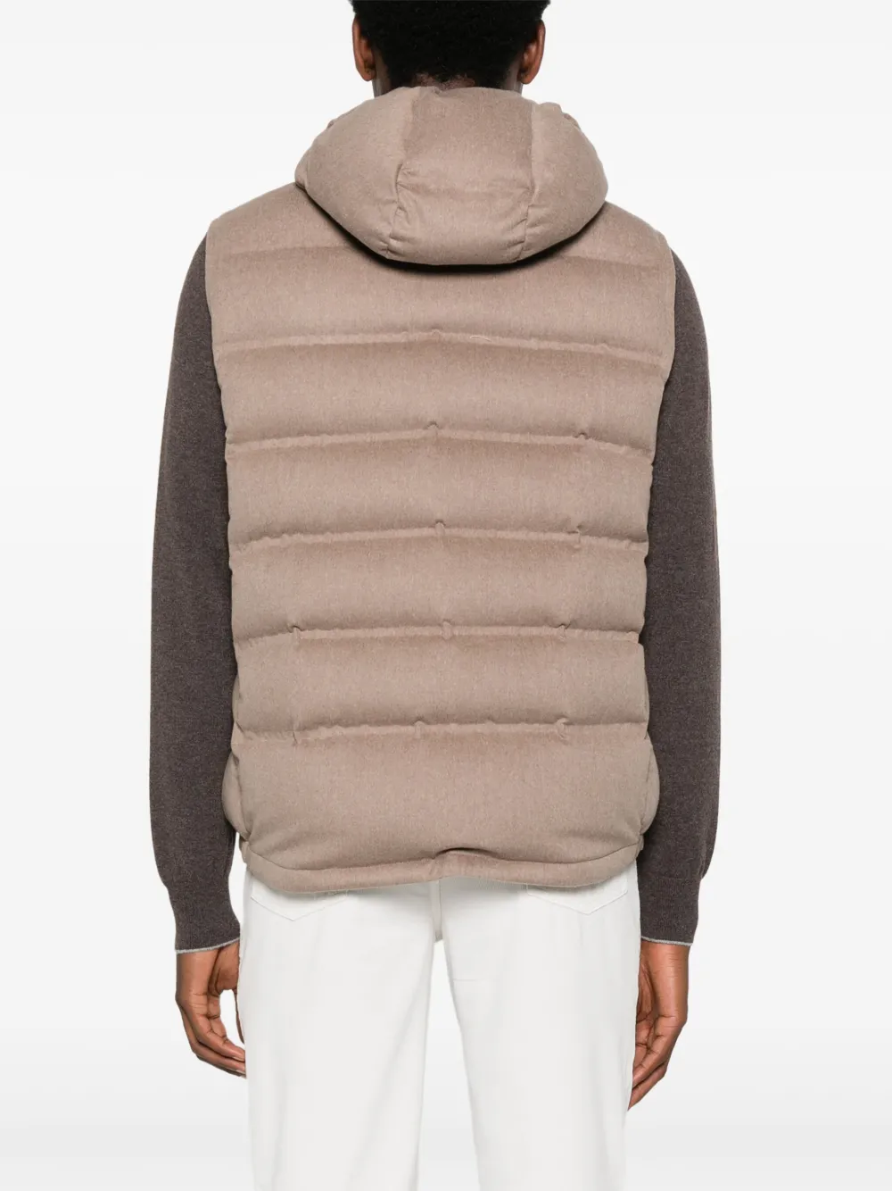 Brunello Cucinelli Gewatteerde bodywarmer Bruin