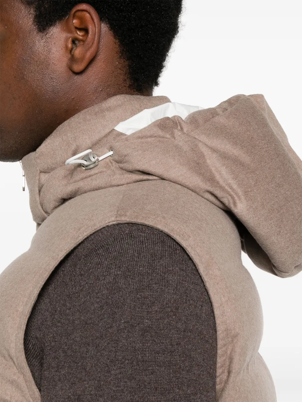 Brunello Cucinelli Gewatteerde bodywarmer Bruin