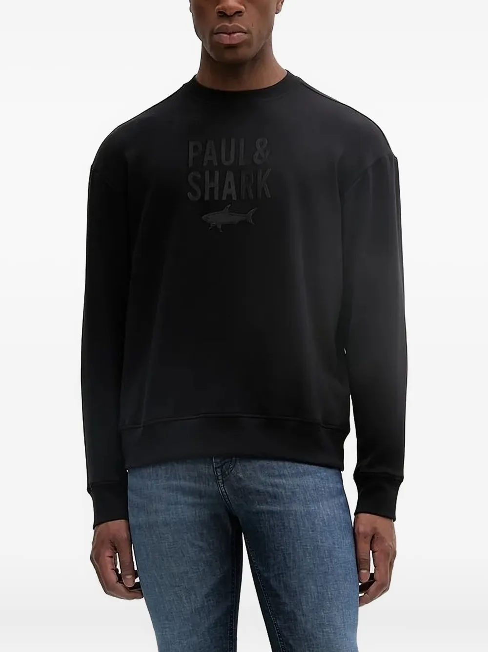 Paul & Shark Logo-embroidered Sweatshirt In Black