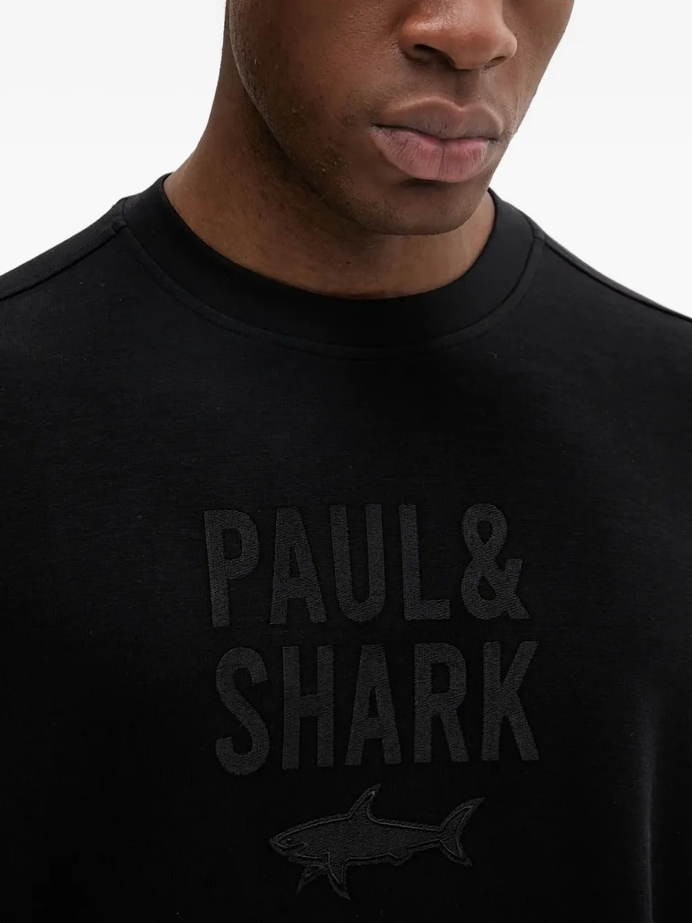 Paul & Shark Logo-embroidered Sweatshirt In Black