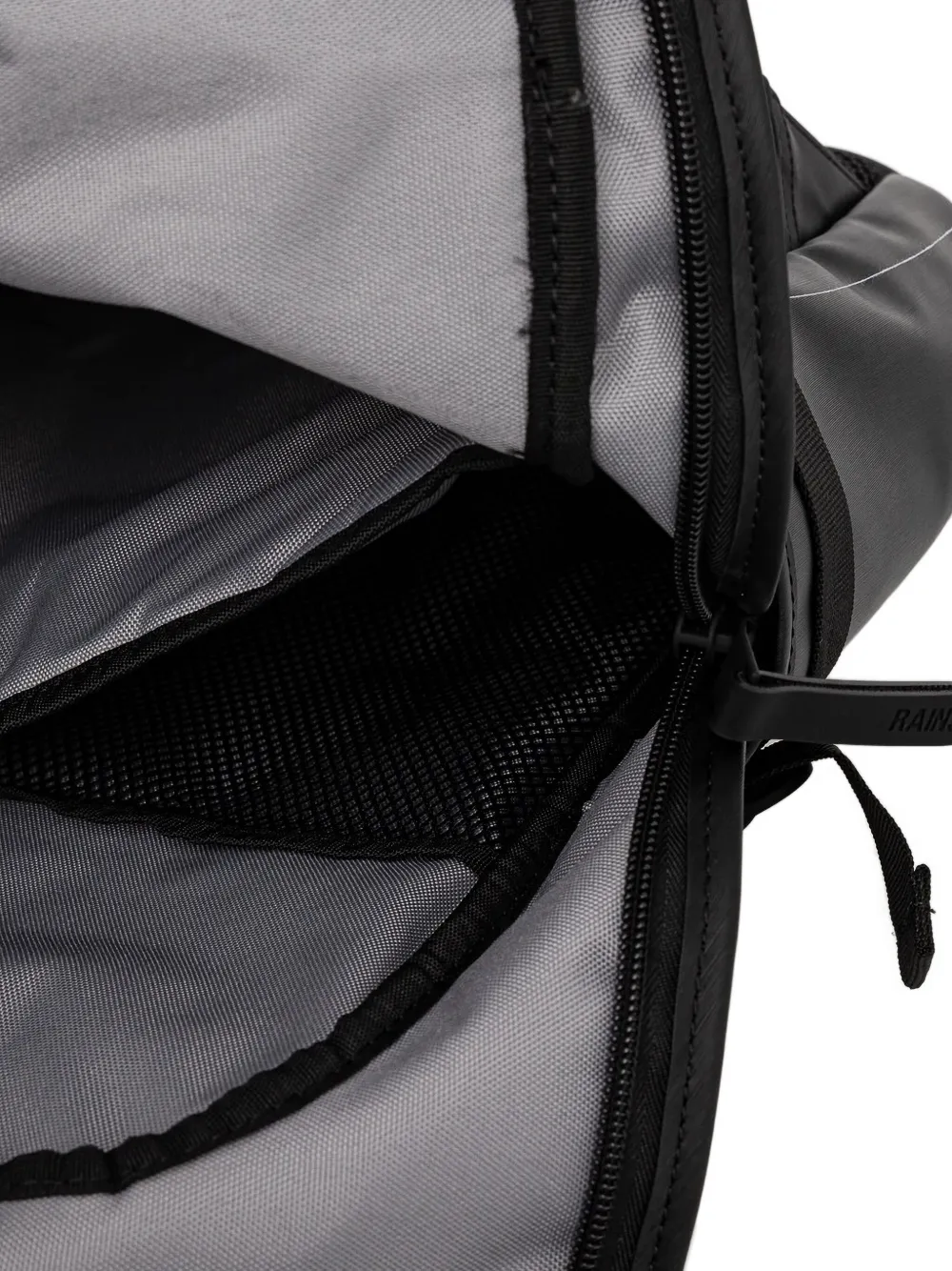 Rains Roll-top Panelled Backpack In Black