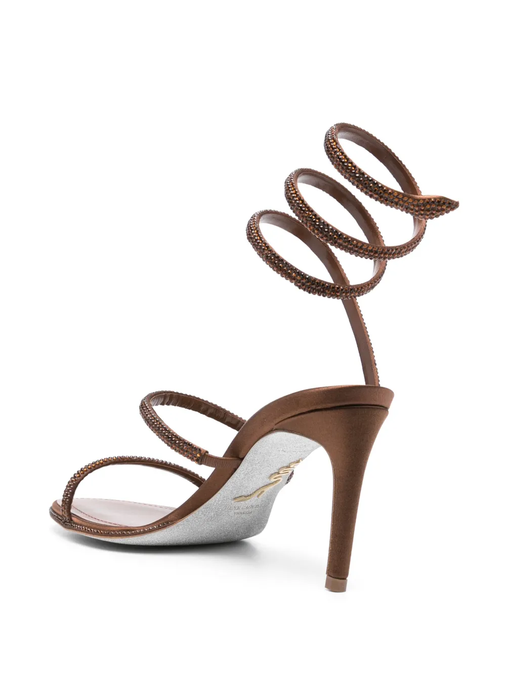 René Caovilla 100mm Cleo sandals Brown