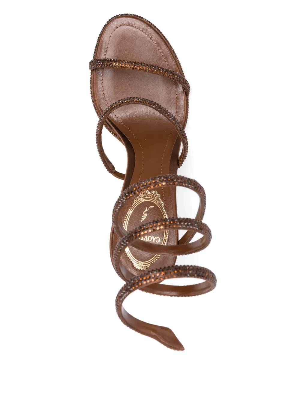 René Caovilla 100mm Cleo sandals Brown