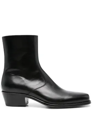 Studio Nicholson 40mm Leather Boots | Black | FARFETCH JO