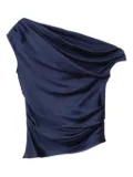 STAUD Phare draped one-shoulder top - Blue