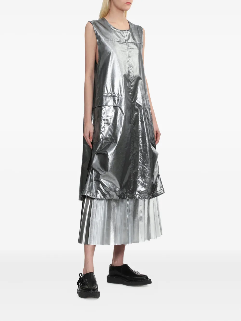 Junya Watanabe Metallic jurk - Zilver