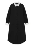 Enföld contrast-border shirt dress - Black
