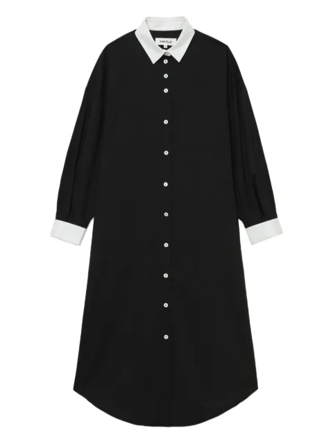 Enföld contrast-border shirt dress