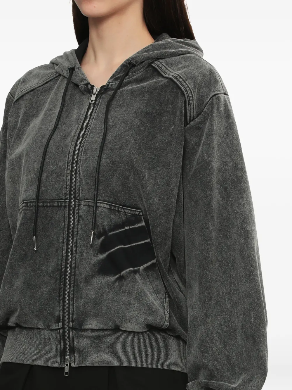 Juun.J Hoodie met rits Grijs