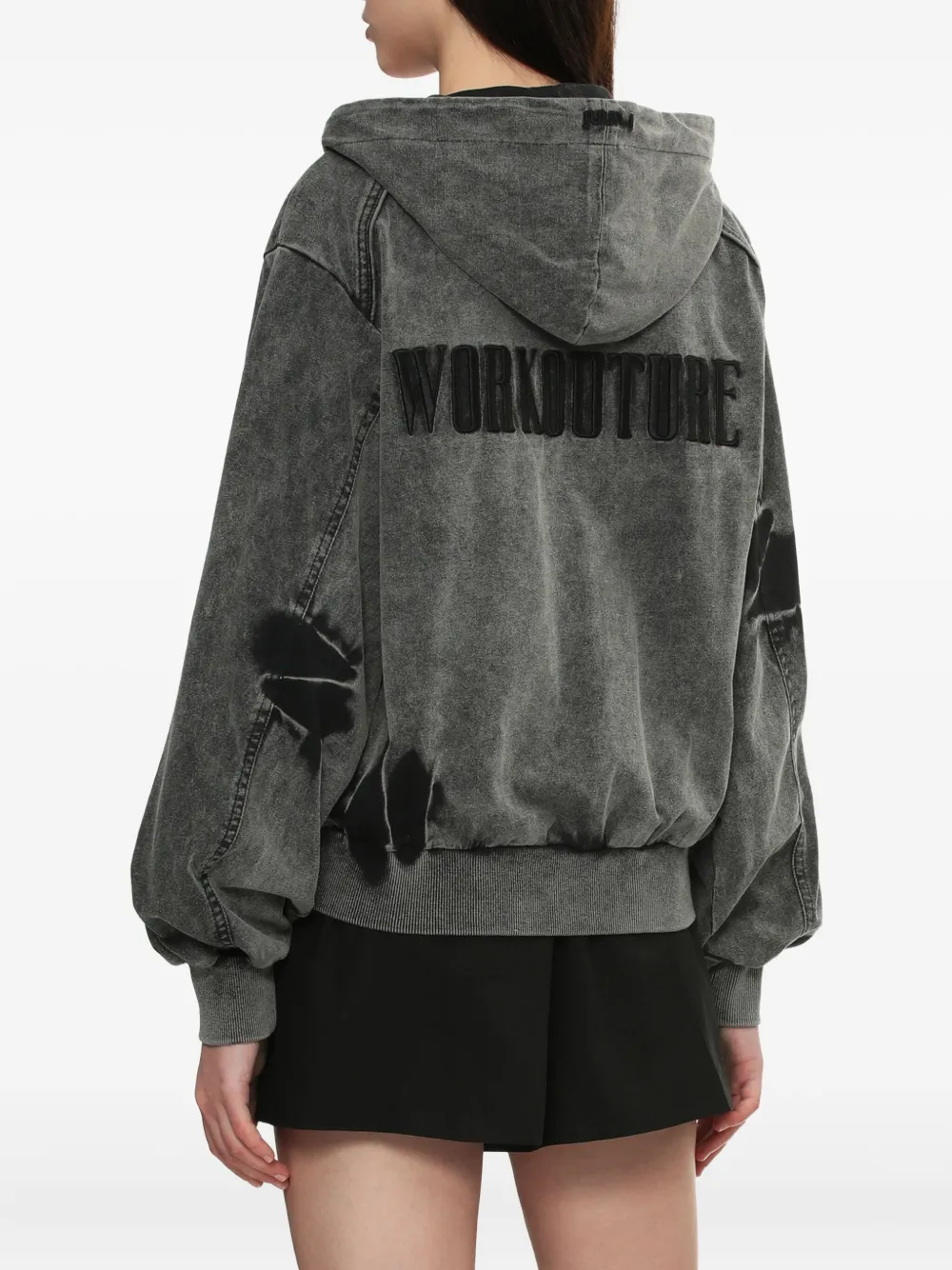 Juun.J Hoodie met rits Grijs