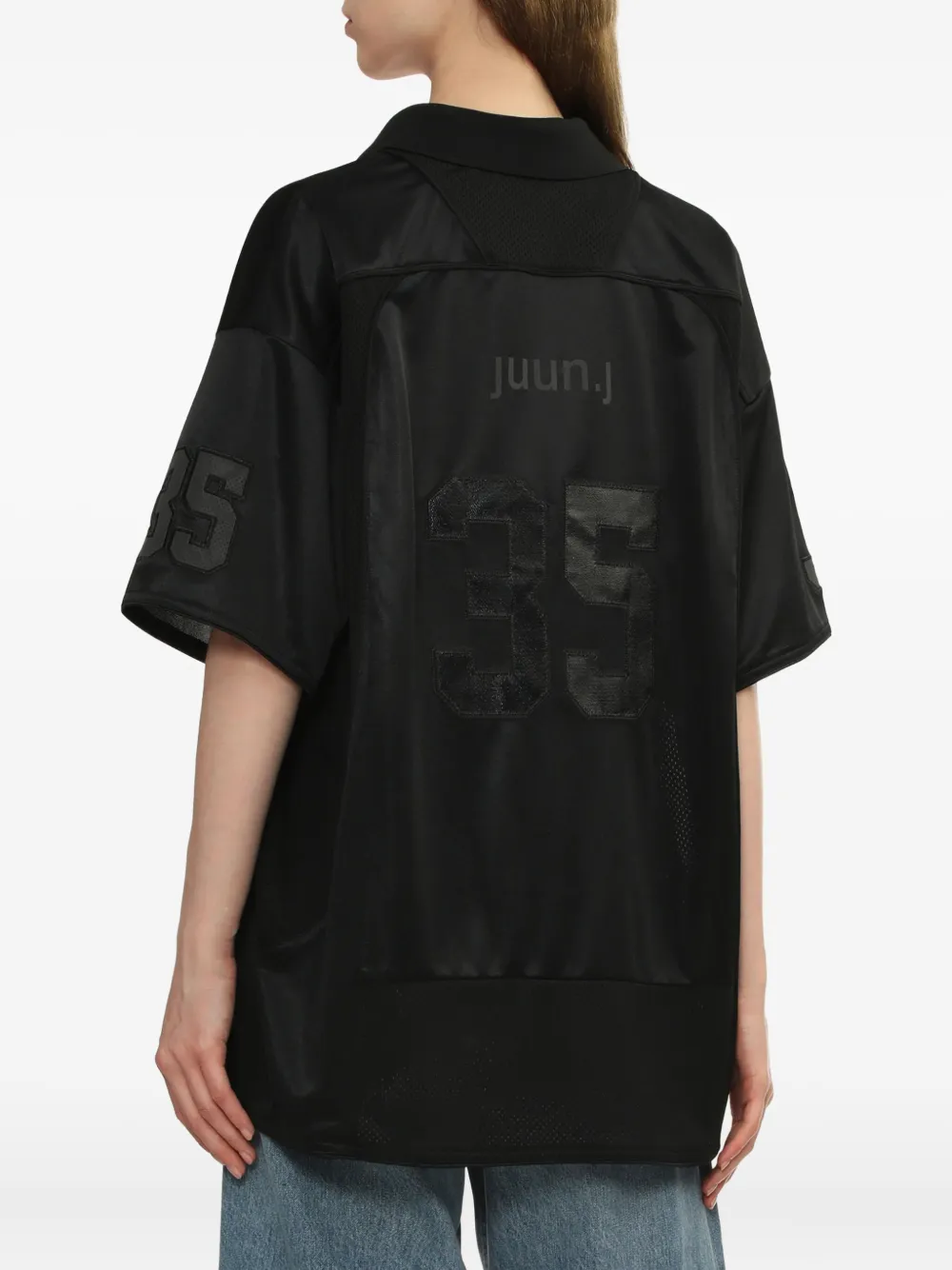 Juun.J T-shirt met nummerprint Zwart