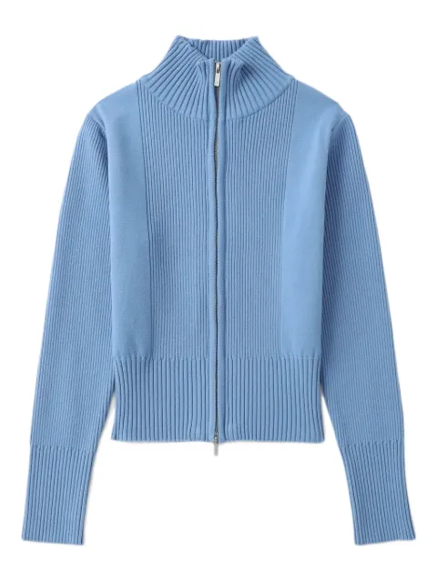 Low Classic zip-up ribbed-knit cardigan