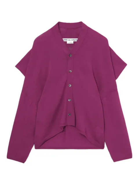 Comme Des Garçons draped buttoned-up cardigan