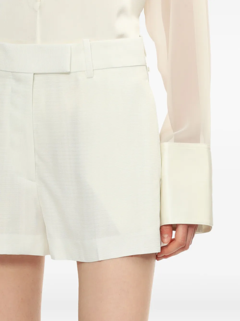 Helmut Lang High waist shorts Wit