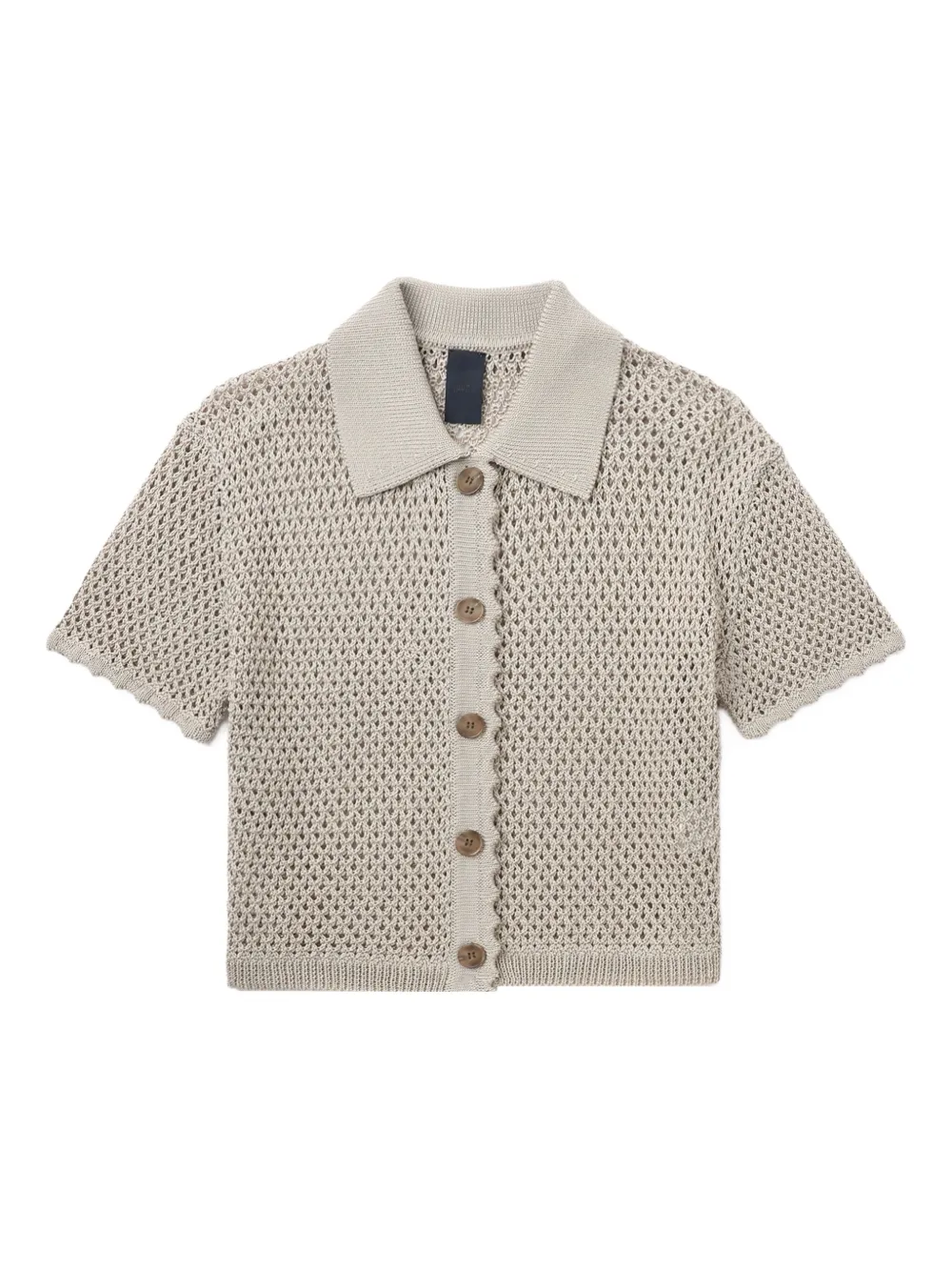Juun.J buttoned open-knit cardigan Beige