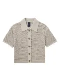 Juun.J buttoned open-knit cardigan - Neutrals