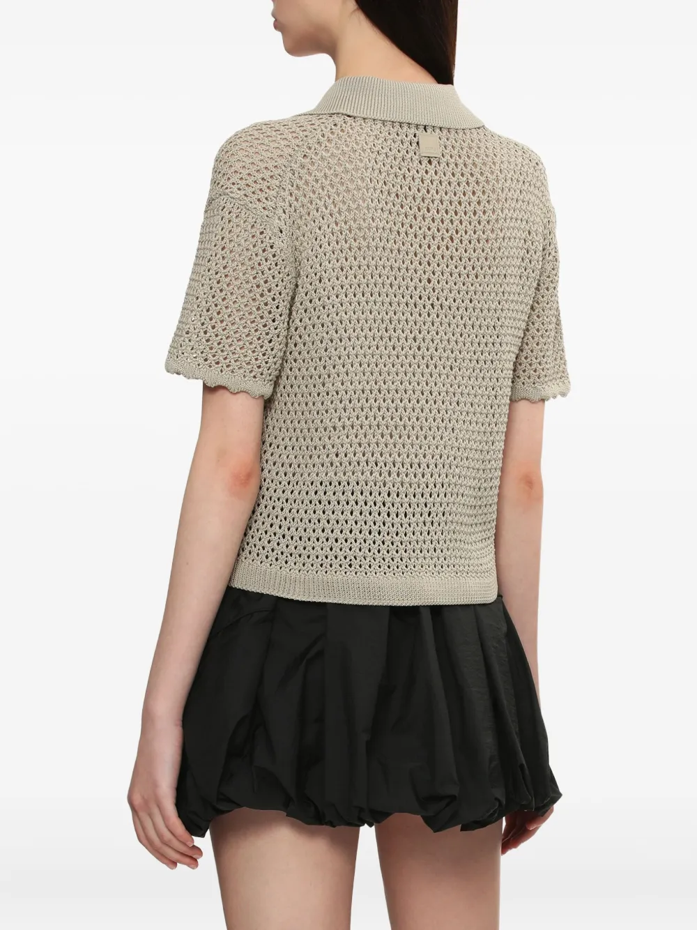 Juun.J Opengebreid vest met knopen Beige
