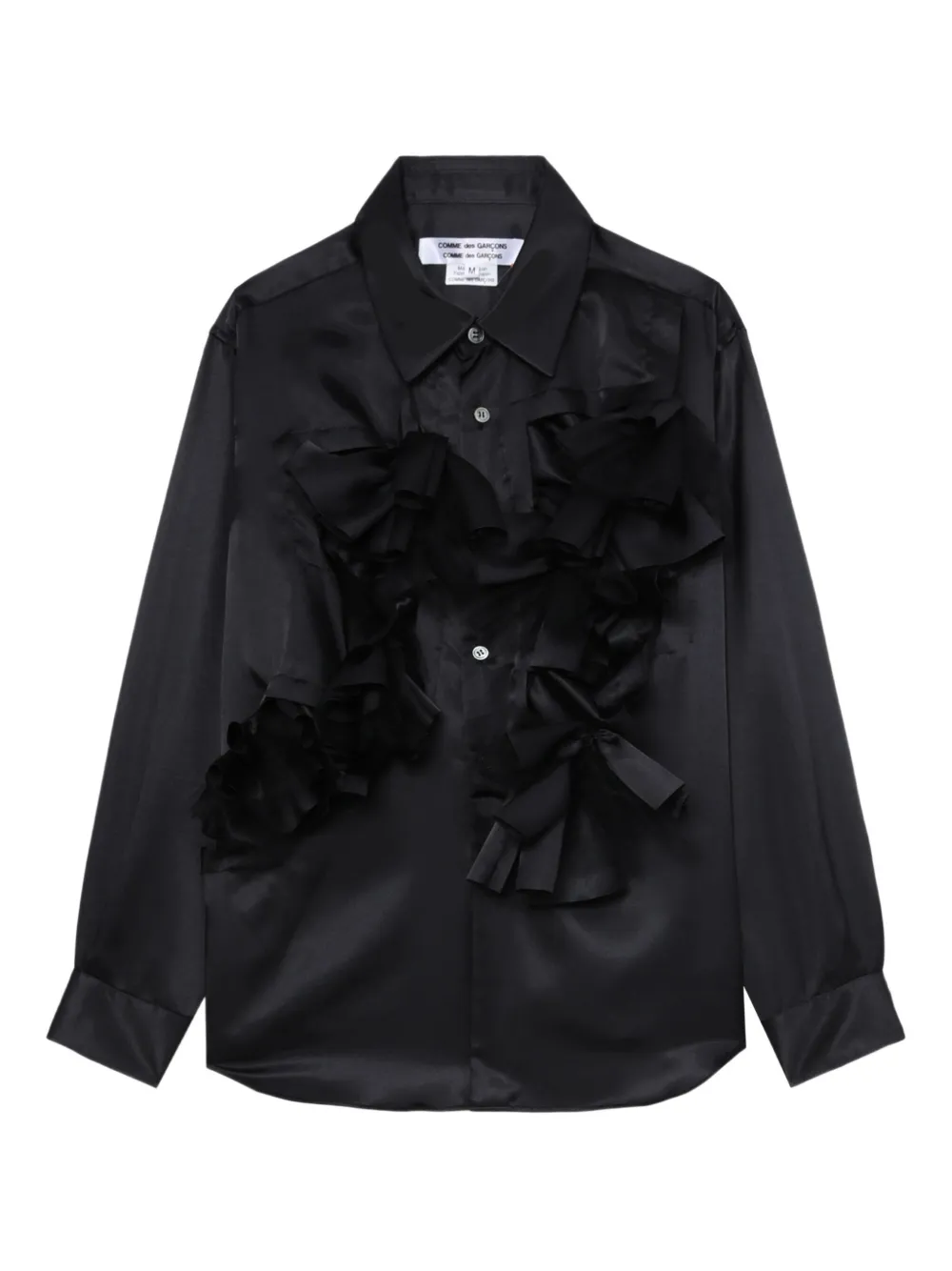 Comme Des Garçons Comme Des Garçons bow-detail ruffled shirt Zwart
