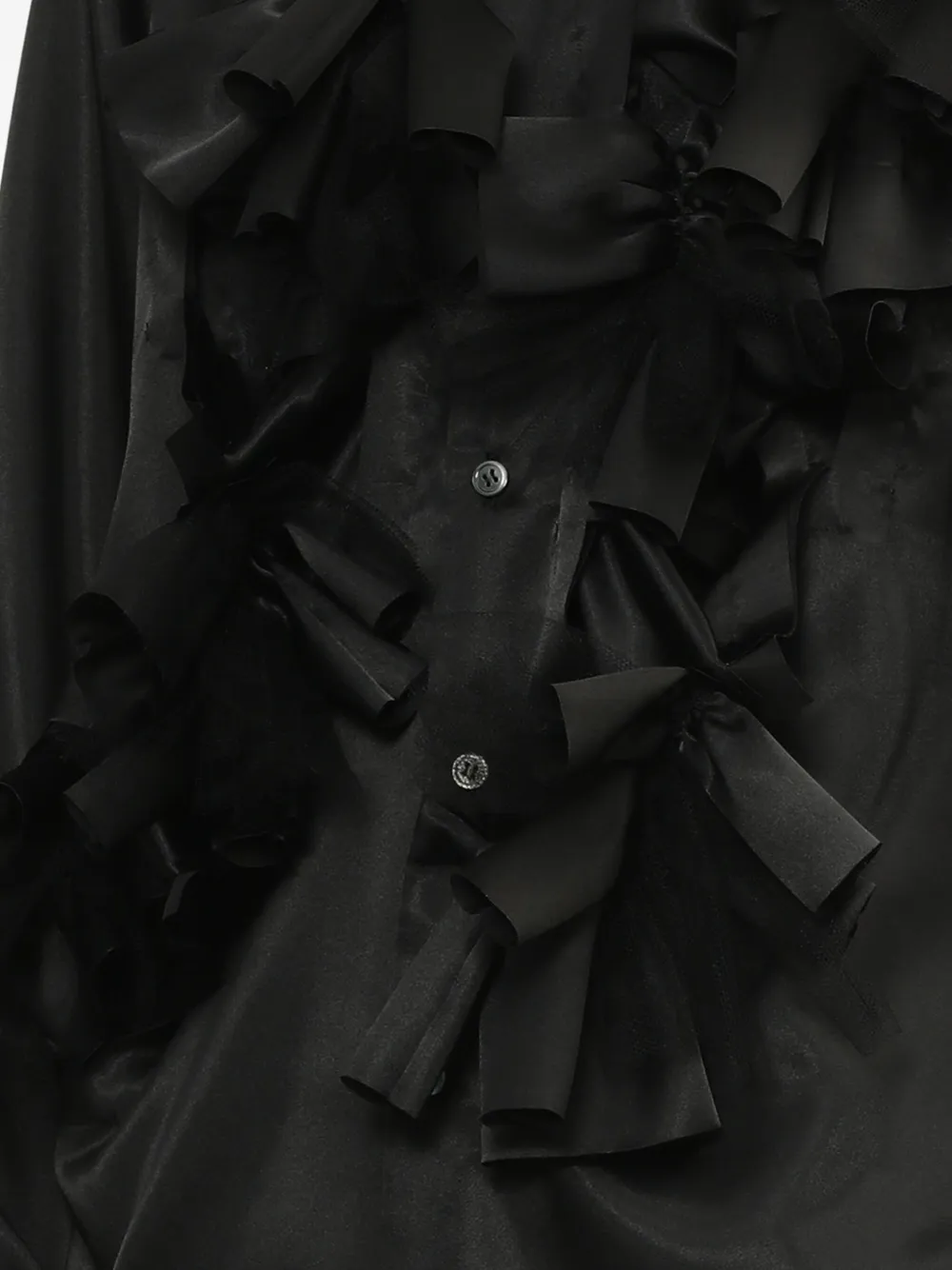 Comme Des Garçons Comme Des Garçons bow-detail ruffled shirt Zwart