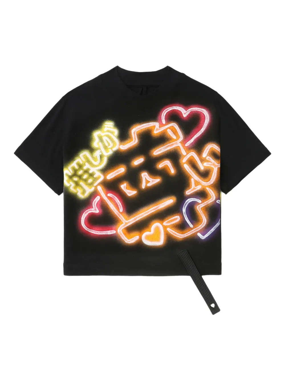 Doublet graphic-print cropped t-shirt Zwart