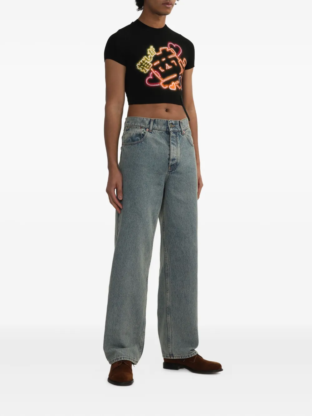 Doublet graphic-print cropped t-shirt | Playeras | Image 2