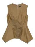 Juun.J peplum sleeveless top - Neutrals